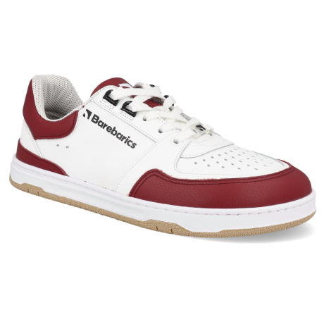 Barefoot tenisky Barebarics - Wave White & Crimson Red biele/červené