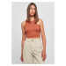 Women's Terracotta Cropped Rib Top