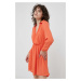 Šaty XT Studio oranžová farba, mini, áčkový strih