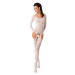 Passion BS055 white - Bodystocking Farba: Biela