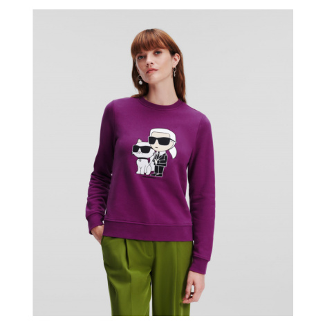 Mikina Karl Lagerfeld Ikonik 2.0 Sweatshirt Fialová