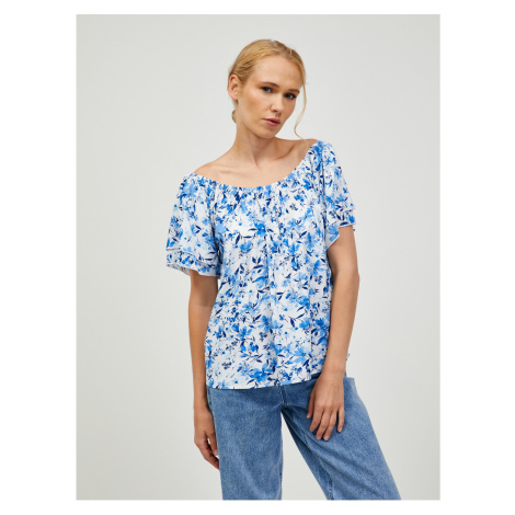 White-blue flowered blouse ORSAY - Women