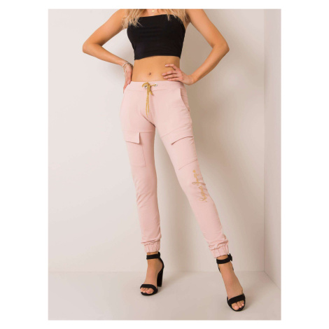 Women's pink cotton sweatpants