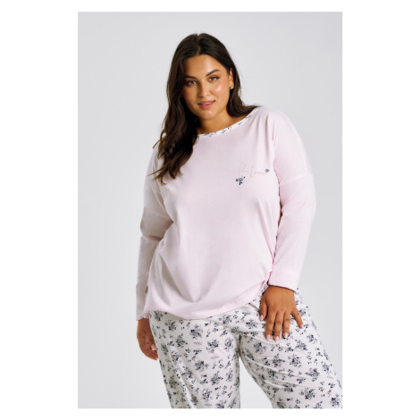 3466 DÁMSKE DLHÉ PYŽAMO ELLA 4XL-6XL Taro