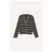 DEFACTO Regular Fit V Neck Striped Ribbed Camisole Buttoned Cardigan