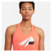 Nike DRI-FIT ELASTIKA Dámske tréningové tielko, oranžová, veľkosť