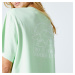 Dámske crop tričko na fitnes - 520 zelené
