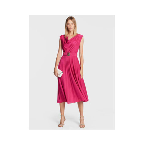 Rinascimento Koktejlové šaty CFC0110651003 Ružová Regular Fit