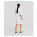 Šaty Karl Lagerfeld Sslv Embroidery Shirt Dress White