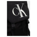 Ruksak Calvin Klein Jeans dámsky, čierna farba, veľký, s potlačou