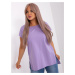 Light purple asymmetrical plus size blouse