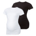 esmara® Dámske tehotenské tričko, 2 kusy (čierna/biela)