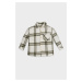 DEFACTO Baby Boy Flannel Long Sleeve Pocket Plaid Shirt