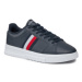 Tommy Hilfiger Sneakersy Supercup Lth Stripes Ess FM0FM04895 Tmavomodrá