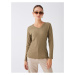 LC Waikiki V-Neck Plain Long Sleeve Women's Blouse