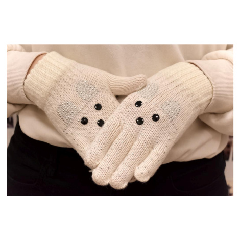 Detské béžové zimné rukavice 6-12Y ELLIE John-C