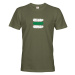 Pánské tričko s potiskem zelené turistické značky - ideální turistické tričko