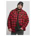Padded flannel shirt black/red