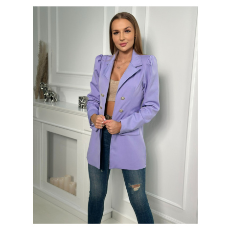 Jacket with decorative buttons in purple color