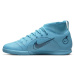 Nike JR MERCURIAL SUPERFLY 8 CLUB IC Detská halová obuv, svetlomodrá, veľkosť 36