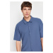 Trendyol Indigo Regular Fit Comfortable Seamless Knitted Shirt