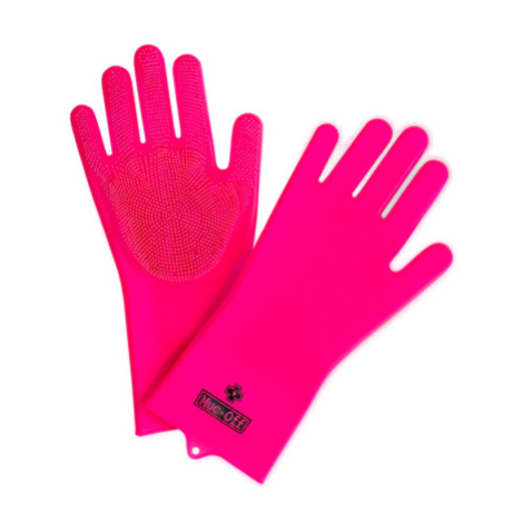 Rukavice MUC-OFF Deep Scruber Gloves Pink M