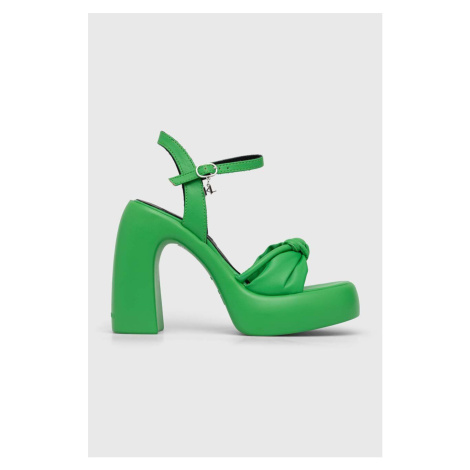 Sandále Karl Lagerfeld ASTRAGON HI zelená farba, KL33715