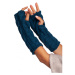 BK098 Pletené rukavice bez prstov - oceánsky modré