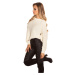 Trendy KouCla knit sweater with side- Button black Einheitsgroesse