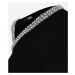Sveter Karl Lagerfeld Shoulder Detail Knit Top Čierna