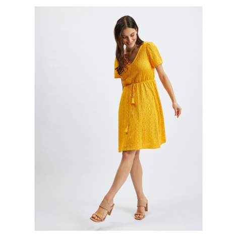 Orsay Yellow Women Patterned Dress - Women