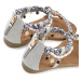 LASCANA Remienkové sandále  sivá / biela