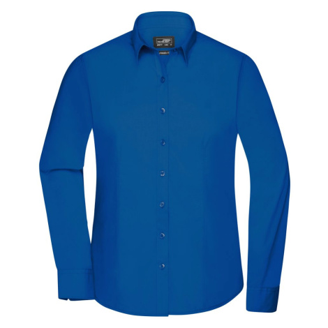 James & Nicholson Dámska košeľa s dlhým rukávom JN677 - Kráľovská modrá