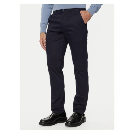 Calvin Klein Chino nohavice K10K113429 Tmavomodrá Slim Fit