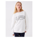 LC Waikiki Crew Neck Printed Long Sleeve Oversize Women's Sweatshirt