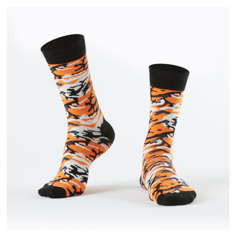 Orange camo men's socks FASARDI