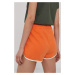 Šortky Superdry dámske, oranžová farba, s potlačou, stredne vysoký pás