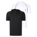 DUAL SET T8570 DEWBERRY HOODED MEN'S T-SHIRT-BLACK-WHITE