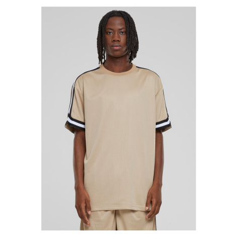 Men's Oversized Stripes Mesh T-Shirt - unionbeige Urban Classics