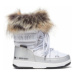 Detské členkové zimné topánky MOON BOOT Monaco Low WP Girl white silver