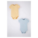 DEFACTO Baby Boy Corduroy Camisole 2-Piece Short Sleeve Snap Body