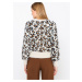 Krémový sveter s leopardím vzorom CAMAIEU