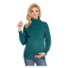Dámsky tehotenský sveter s rolákom zelenej farby vo výpredaji