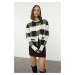 Trendyol Black Soft Texture Coat-Look Knitwear Cardigan