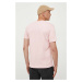 Bavlnené tričko Gant ružová farba, jednofarebné