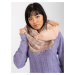 Light pink and gray women's scarf with wool