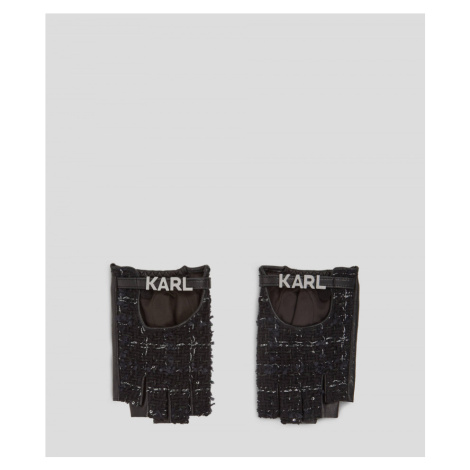Rukavice Karl Lagerfeld K/Essential Boucle Fl Glove Čierna