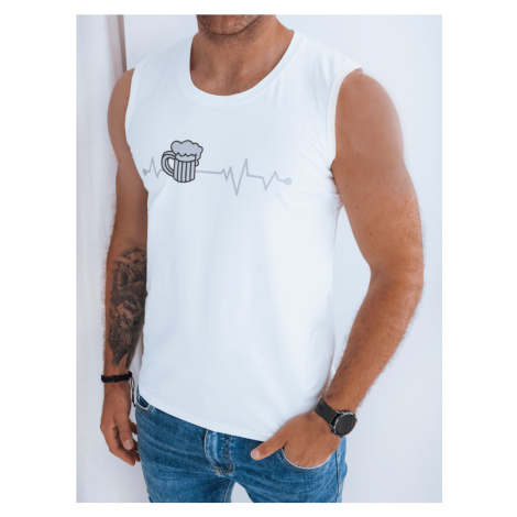 Men's sleeveless T-shirt with white print Dstreet