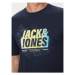 Jack&Jones Tričko Map 12257908 Tmavomodrá Regular Fit