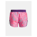 Fialovo-ružové dievčenské vzorované športové šortky Under Armour UA Fly By Printed Short